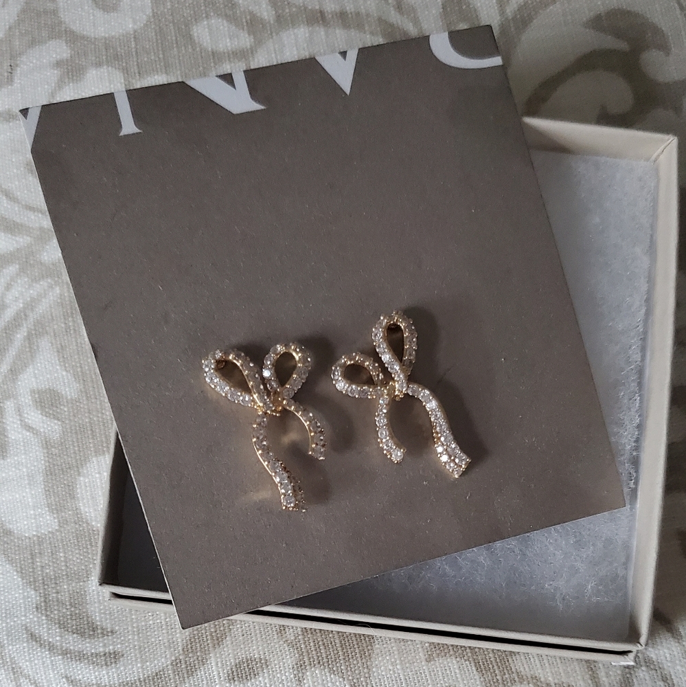 NEW Banana Republic gold bow earrings